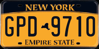 NY license plate GPD9710