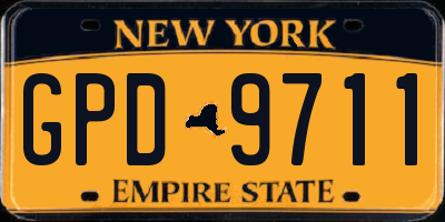 NY license plate GPD9711