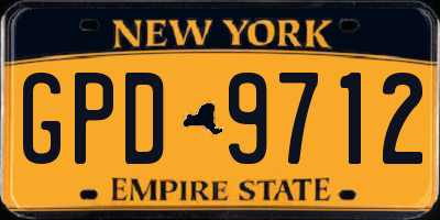 NY license plate GPD9712