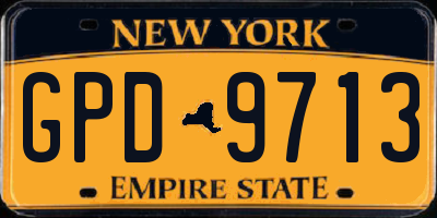 NY license plate GPD9713