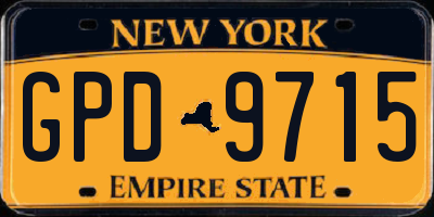 NY license plate GPD9715