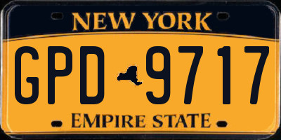 NY license plate GPD9717