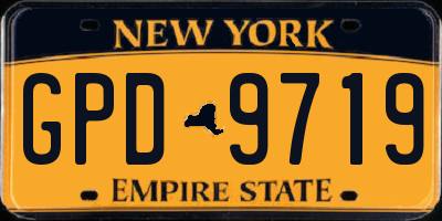NY license plate GPD9719