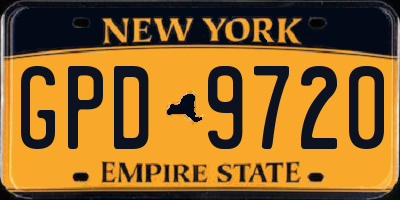 NY license plate GPD9720