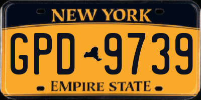 NY license plate GPD9739