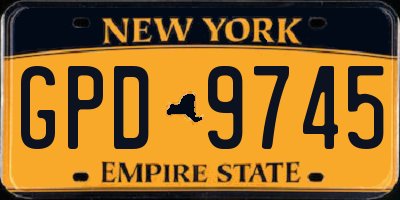 NY license plate GPD9745