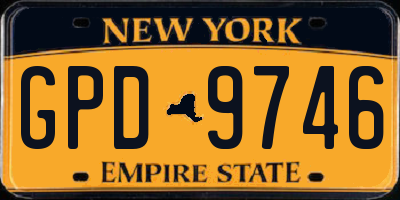 NY license plate GPD9746