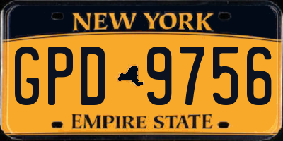 NY license plate GPD9756