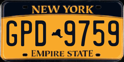 NY license plate GPD9759