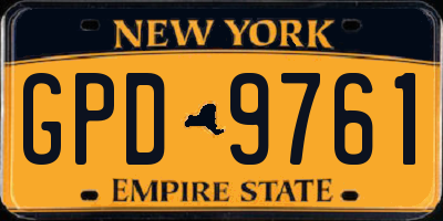 NY license plate GPD9761