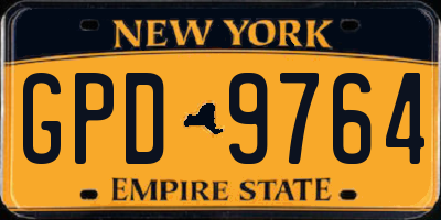 NY license plate GPD9764