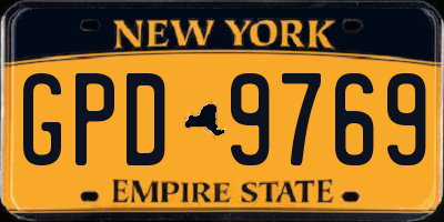 NY license plate GPD9769