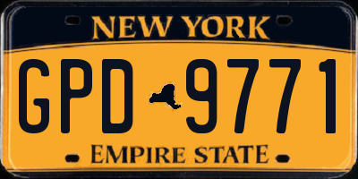 NY license plate GPD9771