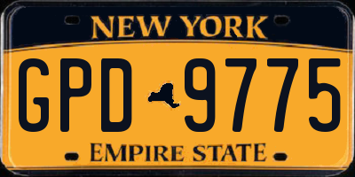 NY license plate GPD9775