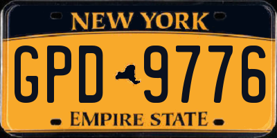 NY license plate GPD9776