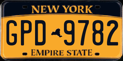 NY license plate GPD9782