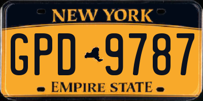 NY license plate GPD9787