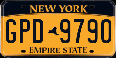 NY license plate GPD9790