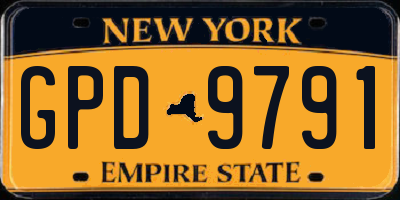 NY license plate GPD9791