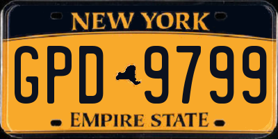 NY license plate GPD9799