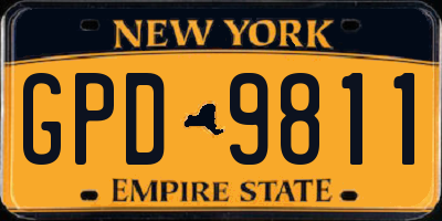 NY license plate GPD9811