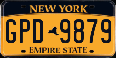 NY license plate GPD9879
