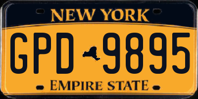 NY license plate GPD9895