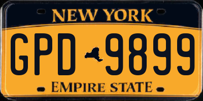 NY license plate GPD9899