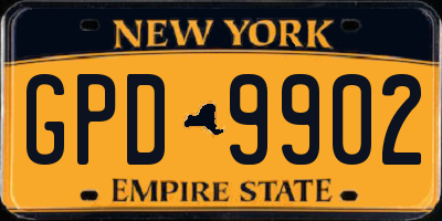 NY license plate GPD9902