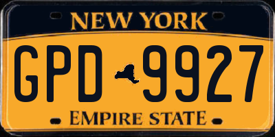 NY license plate GPD9927