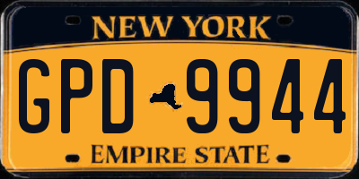 NY license plate GPD9944