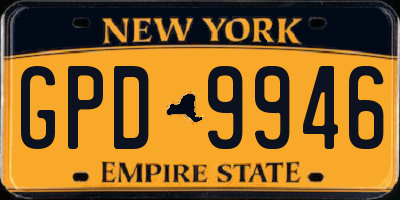 NY license plate GPD9946