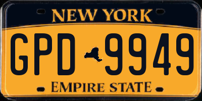 NY license plate GPD9949