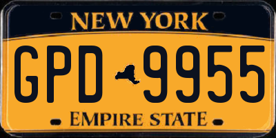 NY license plate GPD9955