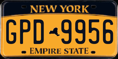 NY license plate GPD9956