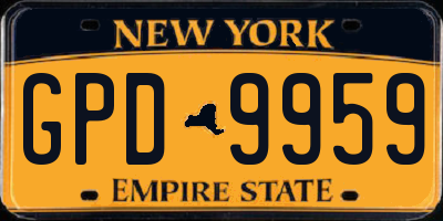 NY license plate GPD9959