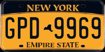 NY license plate GPD9969