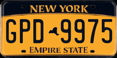 NY license plate GPD9975
