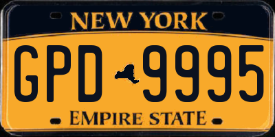 NY license plate GPD9995