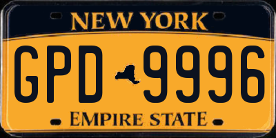 NY license plate GPD9996