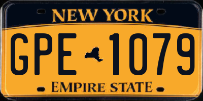 NY license plate GPE1079