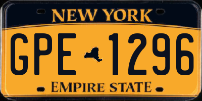 NY license plate GPE1296
