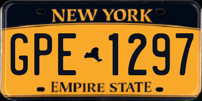 NY license plate GPE1297