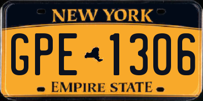 NY license plate GPE1306