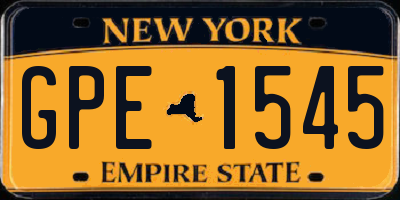 NY license plate GPE1545