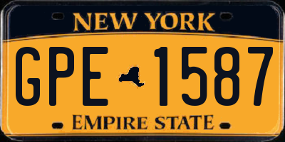 NY license plate GPE1587