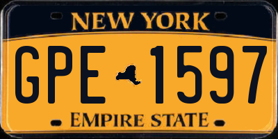 NY license plate GPE1597