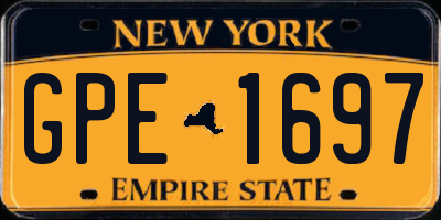 NY license plate GPE1697