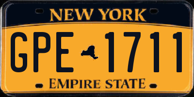 NY license plate GPE1711