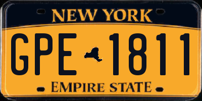 NY license plate GPE1811